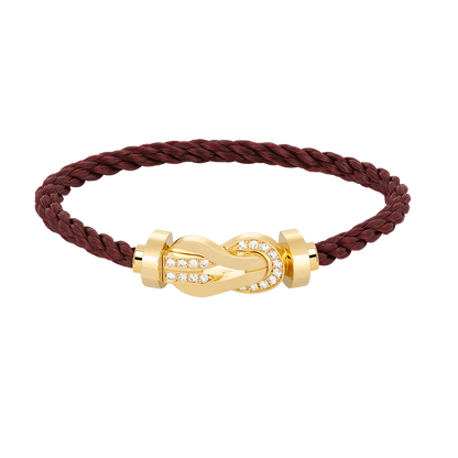 [Vicky]CHANCE LARGE 8 FIGURE BUCKLE HALF DIAMOND BRACELET GOLD