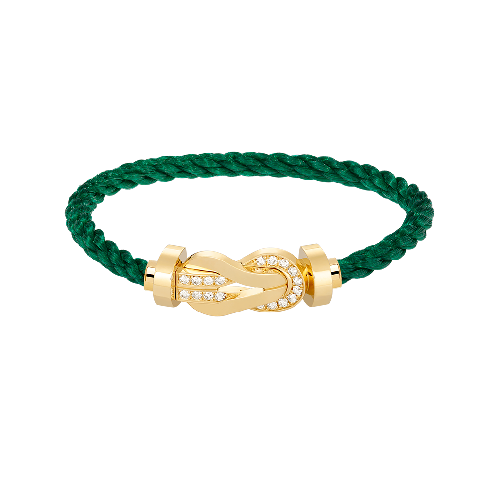 [Vicky]CHANCE LARGE 8 FIGURE BUCKLE HALF DIAMOND BRACELET GOLD