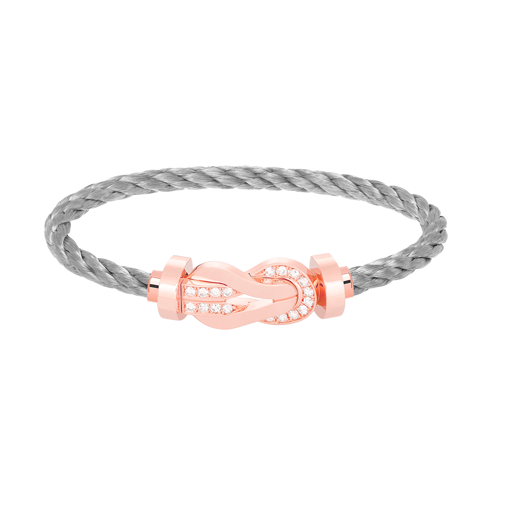 [Vicky]CHANCE LARGE 8 FIGURE BUCKLE HALF DIAMOND BRACELET ROSE GOLD