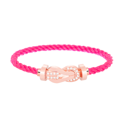 [Vicky]CHANCE LARGE 8 FIGURE BUCKLE HALF DIAMOND BRACELET ROSE GOLD