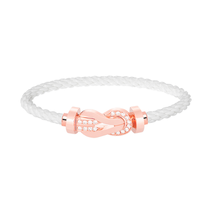 [Vicky]CHANCE LARGE 8 FIGURE BUCKLE HALF DIAMOND BRACELET ROSE GOLD