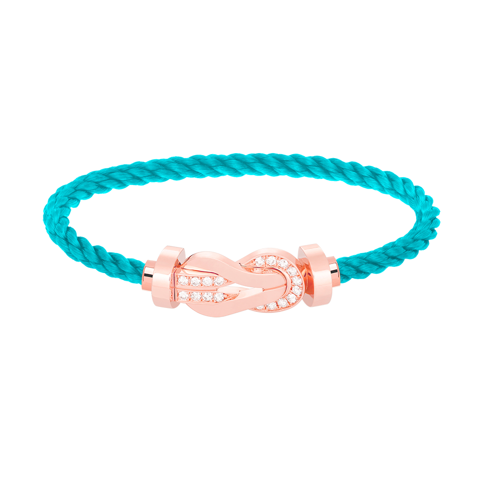 [Vicky]CHANCE LARGE 8 FIGURE BUCKLE HALF DIAMOND BRACELET ROSE GOLD