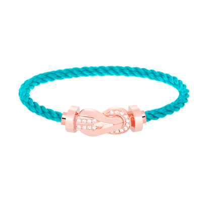 [Vicky]CHANCE LARGE 8 FIGURE BUCKLE HALF DIAMOND BRACELET ROSE GOLD