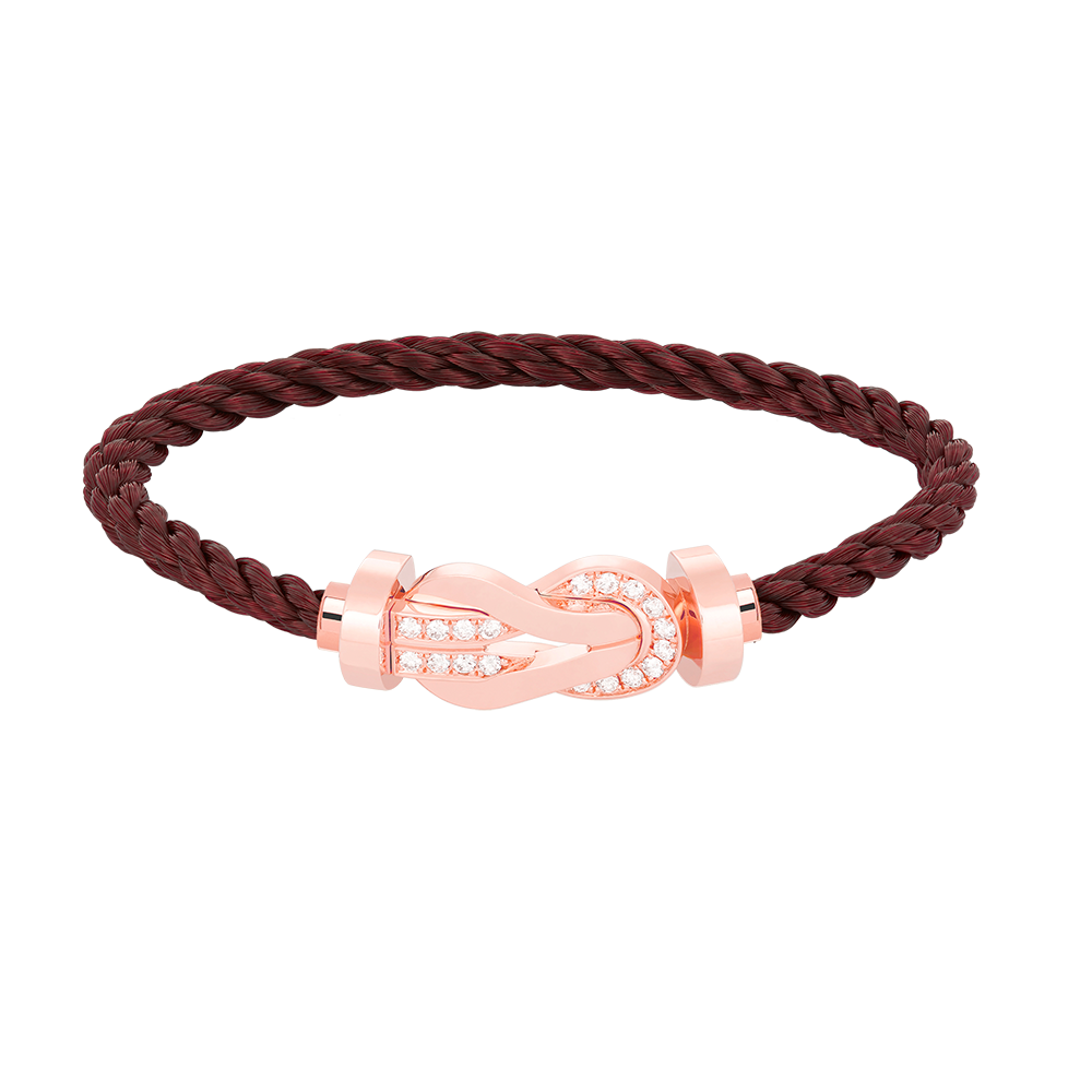 [Vicky]CHANCE LARGE 8 FIGURE BUCKLE HALF DIAMOND BRACELET ROSE GOLD