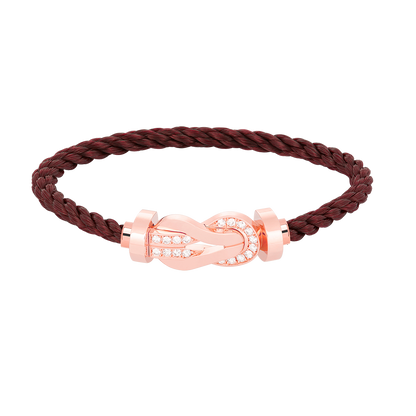 [Vicky]CHANCE LARGE 8 FIGURE BUCKLE HALF DIAMOND BRACELET ROSE GOLD