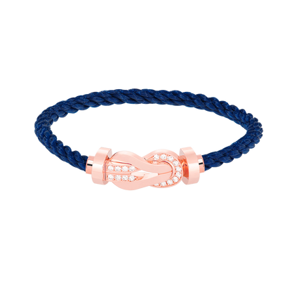 [Vicky]CHANCE LARGE 8 FIGURE BUCKLE HALF DIAMOND BRACELET ROSE GOLD