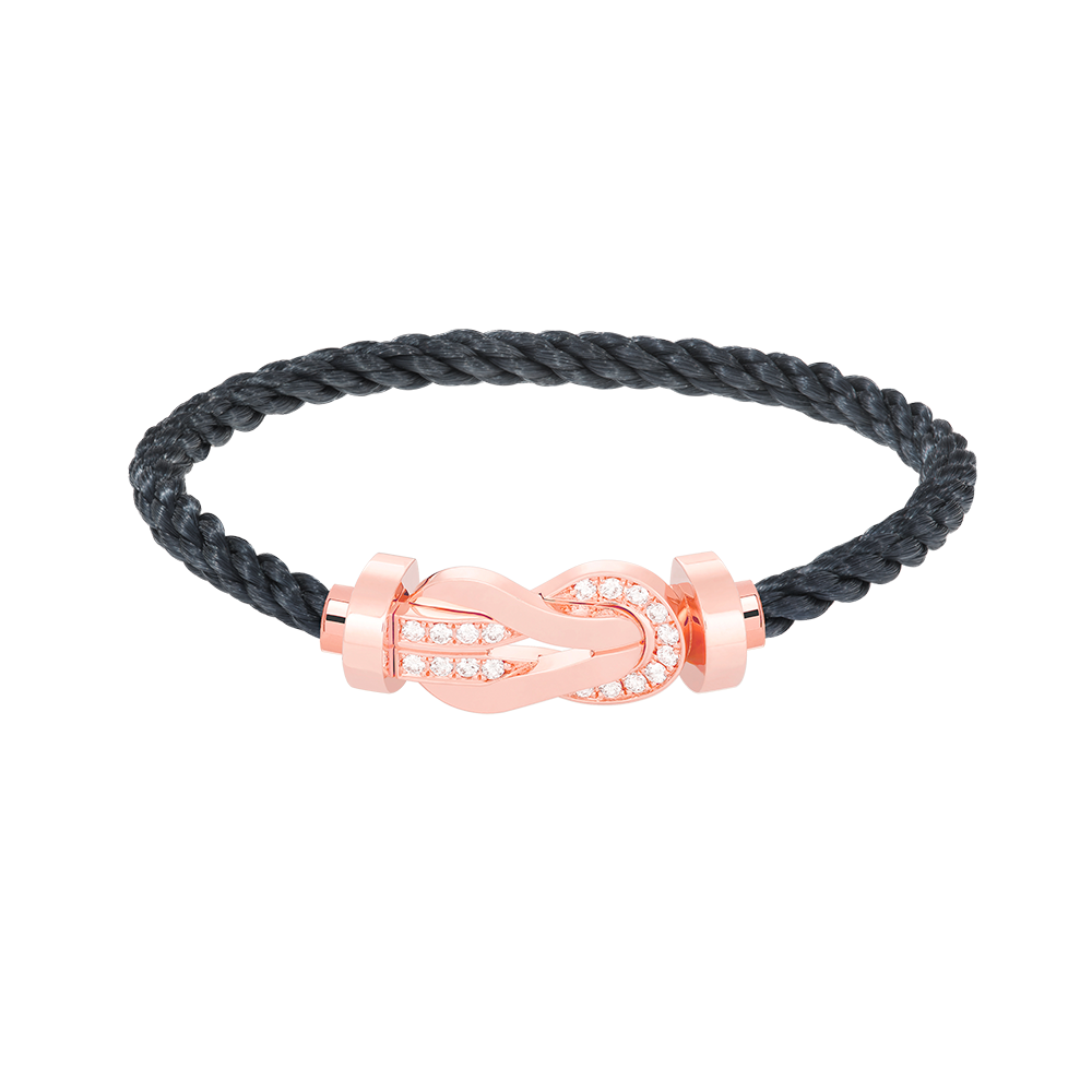 [Vicky]CHANCE LARGE 8 FIGURE BUCKLE HALF DIAMOND BRACELET ROSE GOLD