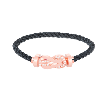 [Vicky]CHANCE LARGE 8 FIGURE BUCKLE HALF DIAMOND BRACELET ROSE GOLD