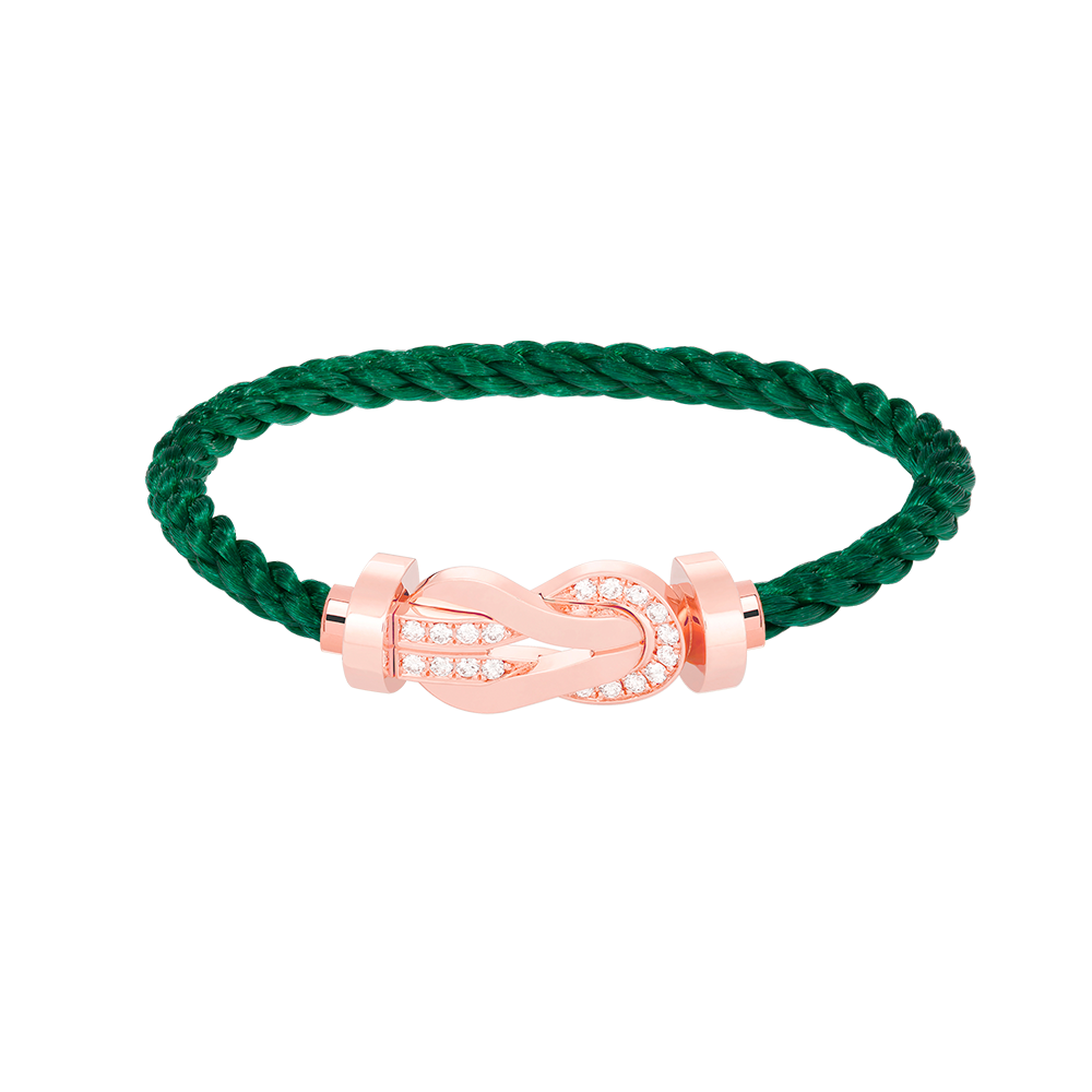 [Vicky]CHANCE LARGE 8 FIGURE BUCKLE HALF DIAMOND BRACELET ROSE GOLD