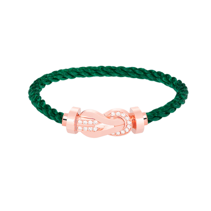 [Vicky]CHANCE LARGE 8 FIGURE BUCKLE HALF DIAMOND BRACELET ROSE GOLD