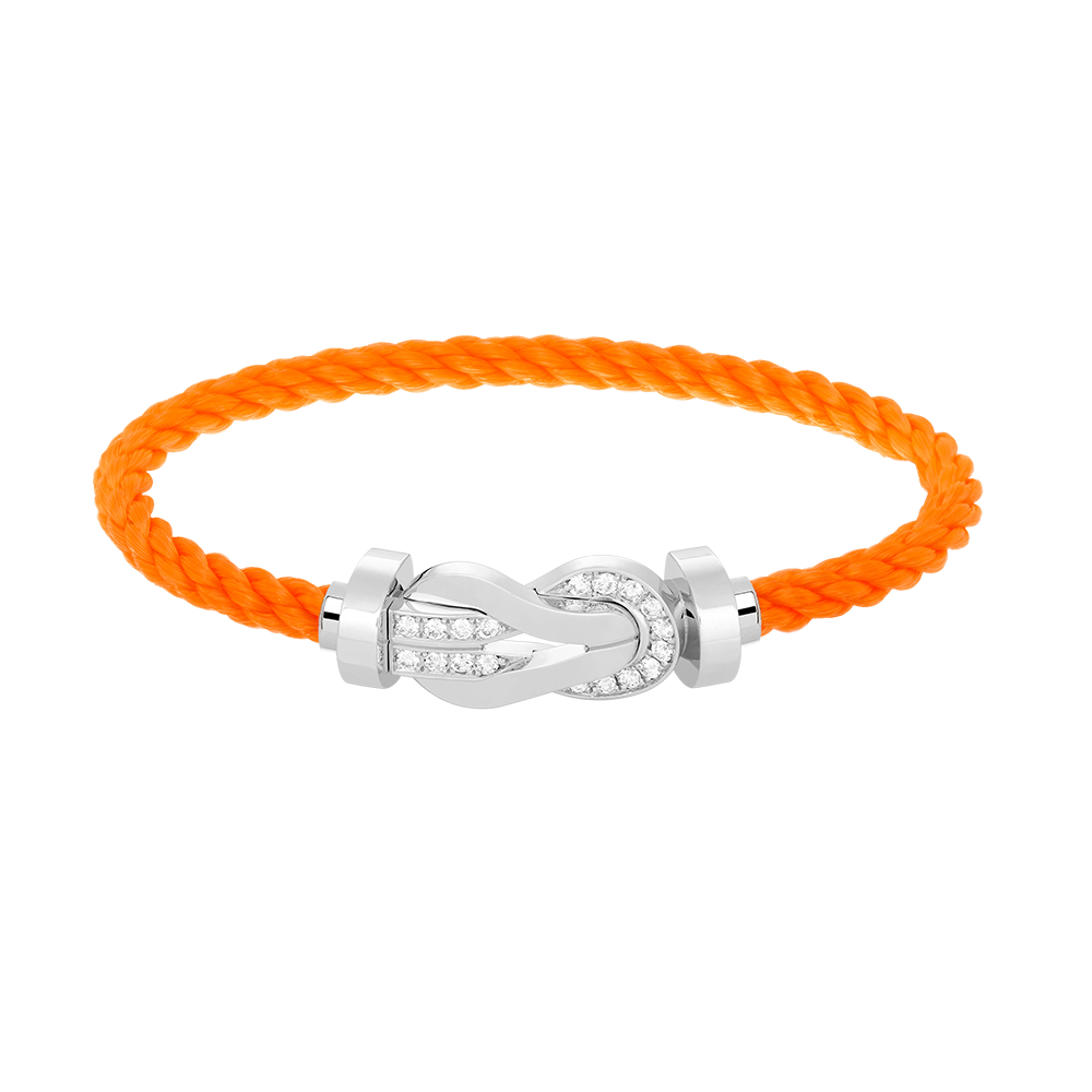 [Vicky]CHANCE LARGE 8 FIGURE BUCKLE HALF DIAMOND BRACELET SILVER