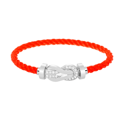 [Vicky]CHANCE LARGE 8 FIGURE BUCKLE HALF DIAMOND BRACELET SILVER