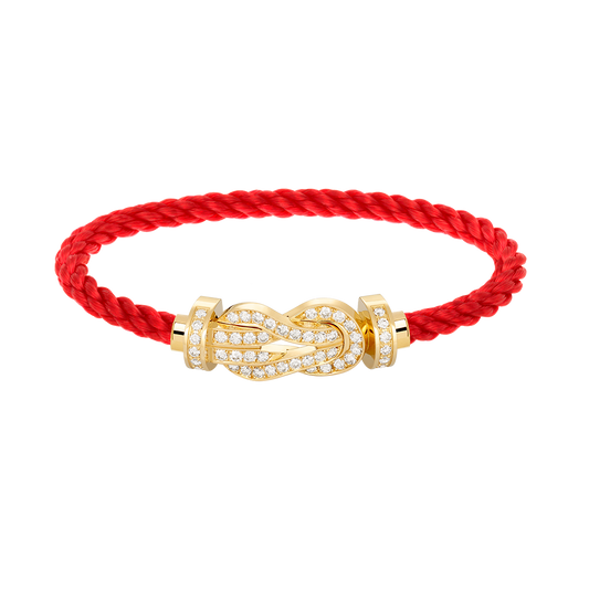 [Vicky]CHANCE LARGE 8 FIGURE BUCKLE FULLDIAMOND BRACELET GOLD