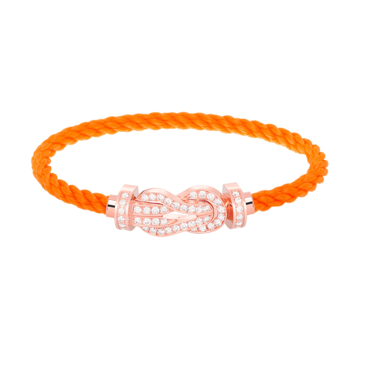 [Vicky]CHANCE LARGE 8 FIGURE BUCKLE FULL DIAMOND BRACELET ROSE GOLD