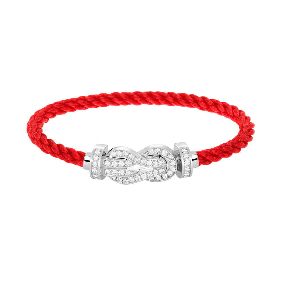 [Vicky]CHANCE LARGE 8 FIGURE BUCKLE FULL DIAMOND BRACELET SILVER