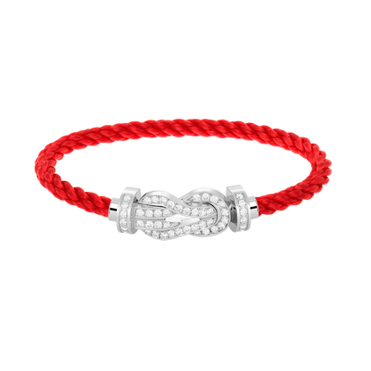 [Vicky]CHANCE LARGE 8 FIGURE BUCKLE FULL DIAMOND BRACELET SILVER