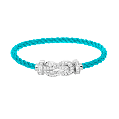 [Vicky]CHANCE LARGE 8 FIGURE BUCKLE FULL DIAMOND BRACELET SILVER
