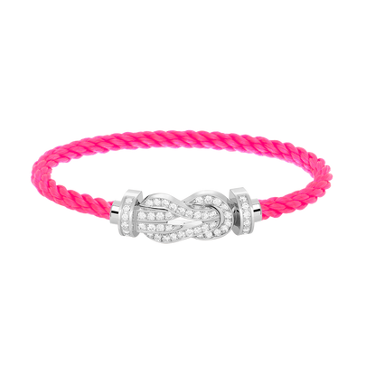 [Vicky]CHANCE LARGE 8 FIGURE BUCKLE FULL DIAMOND BRACELET SILVER