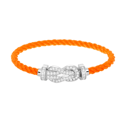 [Vicky]CHANCE LARGE 8 FIGURE BUCKLE FULL DIAMOND BRACELET SILVER