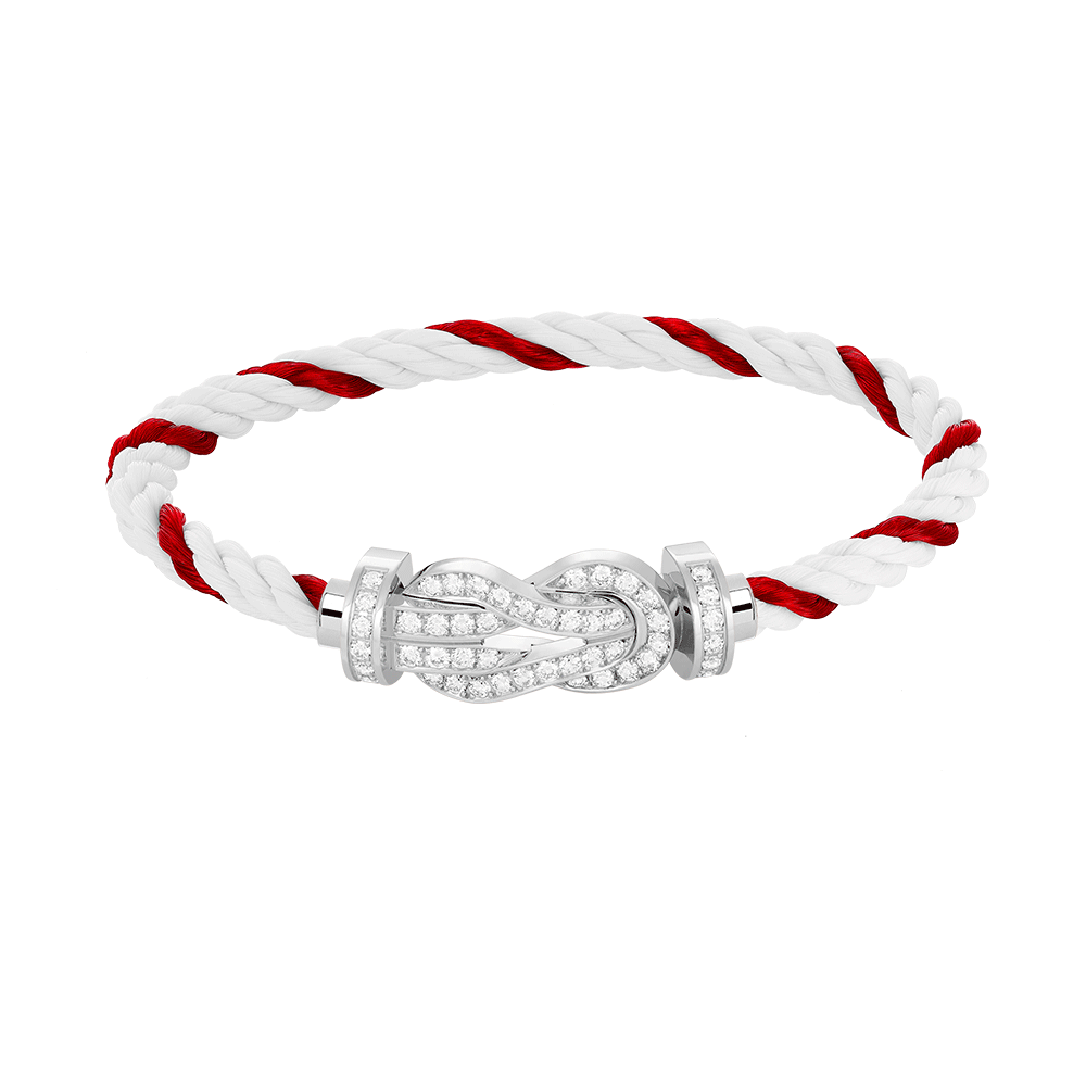[Vicky]CHANCE LARGE 8 FIGURE BUCKLE FULL DIAMOND BRACELET SILVER