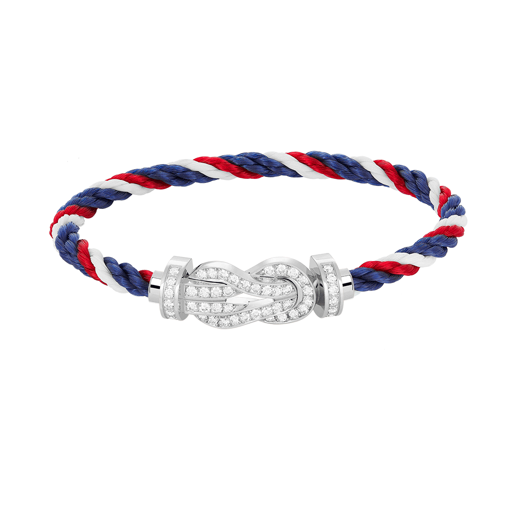 [Vicky]CHANCE LARGE 8 FIGURE BUCKLE FULL DIAMOND BRACELET SILVER