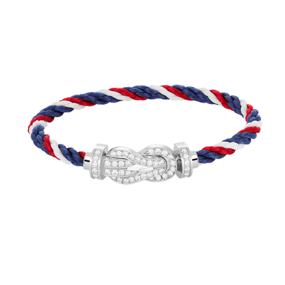 [Vicky]CHANCE LARGE 8 FIGURE BUCKLE FULL DIAMOND BRACELET SILVER