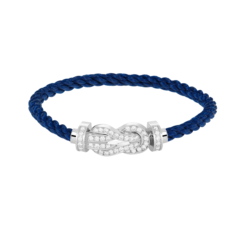 [Vicky]CHANCE LARGE 8 FIGURE BUCKLE FULL DIAMOND BRACELET SILVER