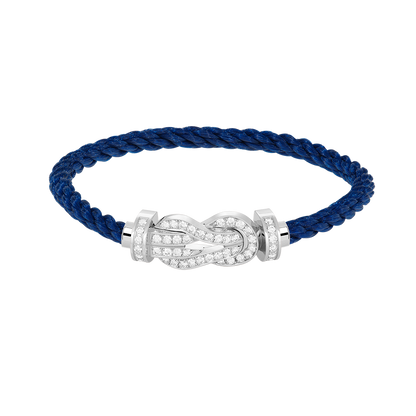 [Vicky]CHANCE LARGE 8 FIGURE BUCKLE FULL DIAMOND BRACELET SILVER