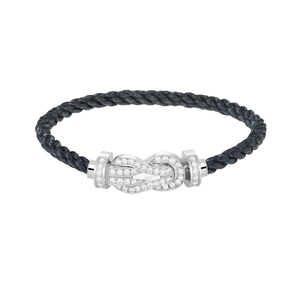 [Vicky]CHANCE LARGE 8 FIGURE BUCKLE FULL DIAMOND BRACELET SILVER