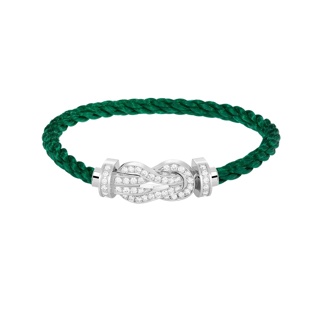 [Vicky]CHANCE LARGE 8 FIGURE BUCKLE FULL DIAMOND BRACELET SILVER