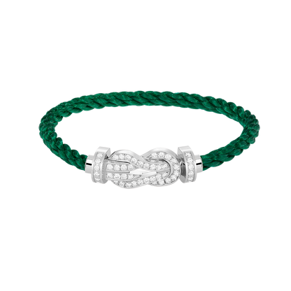 [Vicky]CHANCE LARGE 8 FIGURE BUCKLE FULL DIAMOND BRACELET SILVER