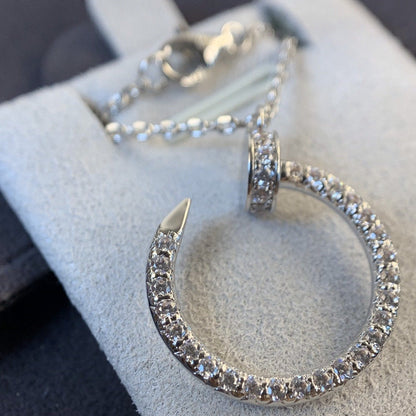 [Vicky]JUSTE NECKLACE SILVER DIAMONDS