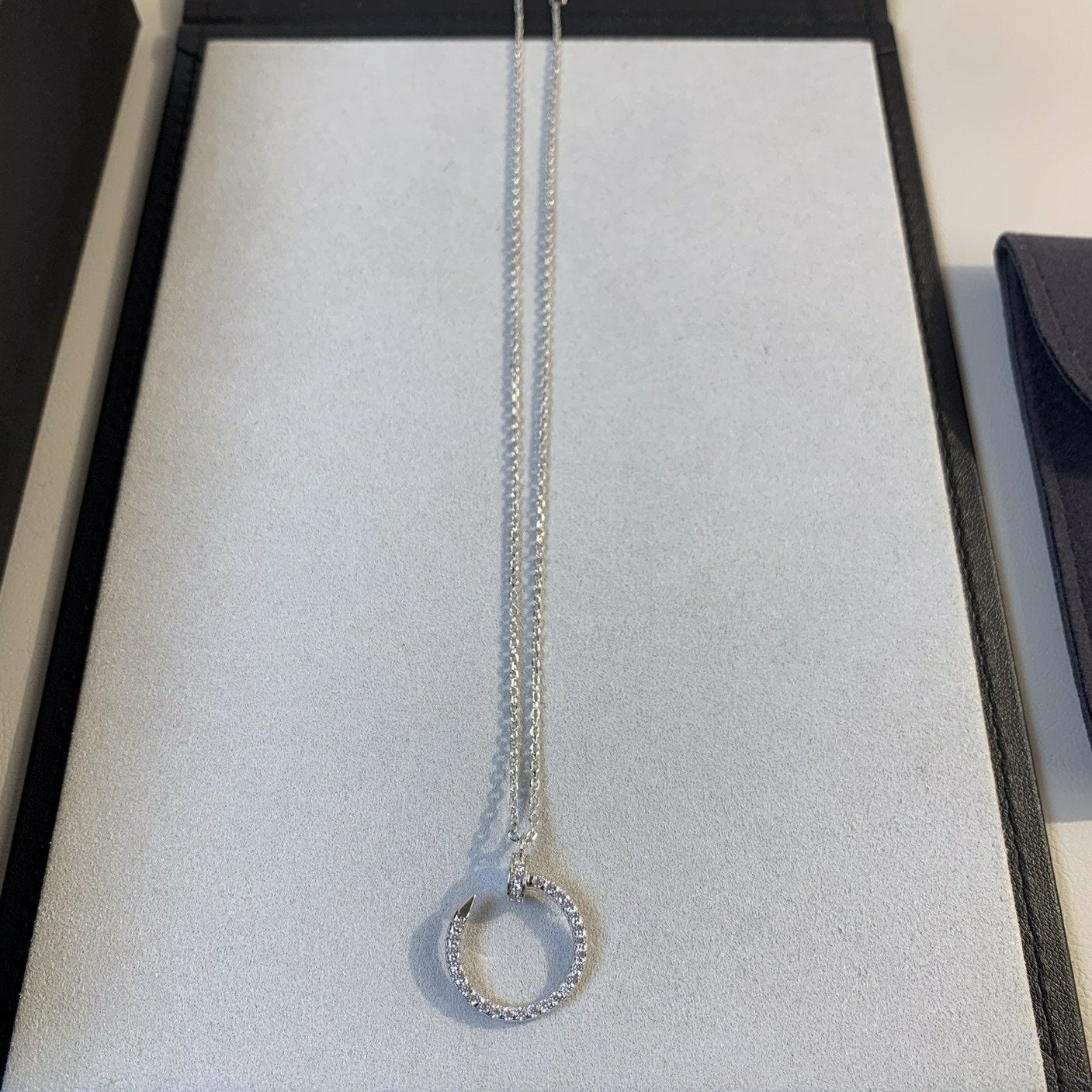 [Vicky]JUSTE NECKLACE SILVER DIAMONDS