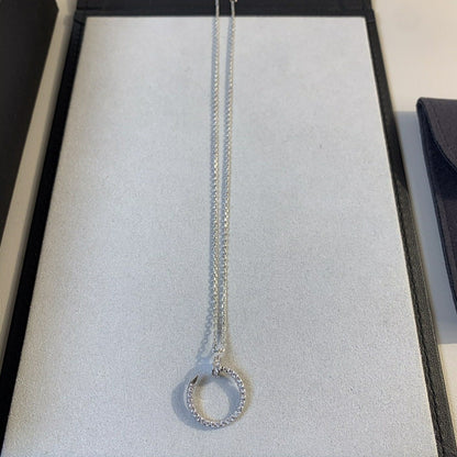 [Vicky]JUSTE NECKLACE SILVER DIAMONDS