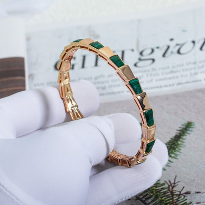 [Vicky]SERPENTI BRACELET PINK GOLD MALACHITE
