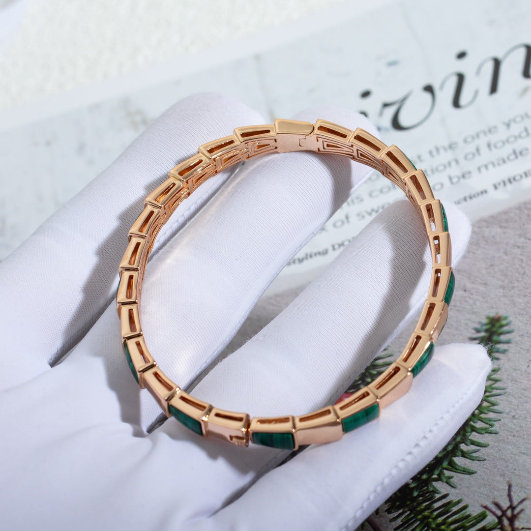 [Vicky]SERPENTI BRACELET PINK GOLD MALACHITE
