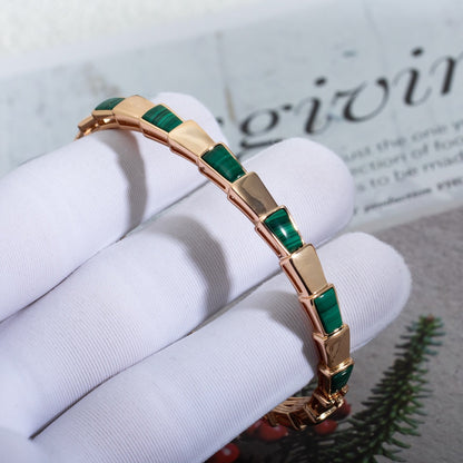 [Vicky]SERPENTI BRACELET PINK GOLD MALACHITE