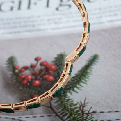 [Vicky]SERPENTI BRACELET PINK GOLD MALACHITE