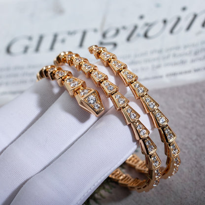[Vicky]SERPENTI BRACELET PINK GOLD DIAMOND DOUBLE ROW