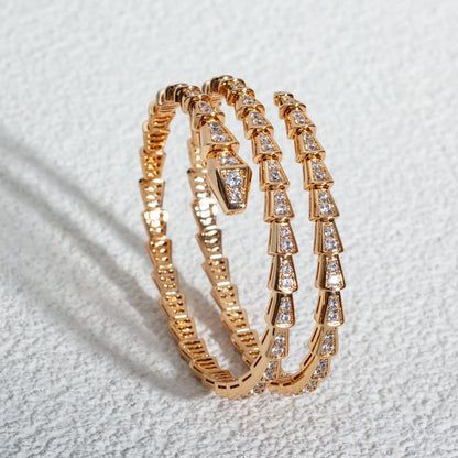 [Vicky]SERPENTI BRACELET PINK GOLD DIAMOND DOUBLE ROW