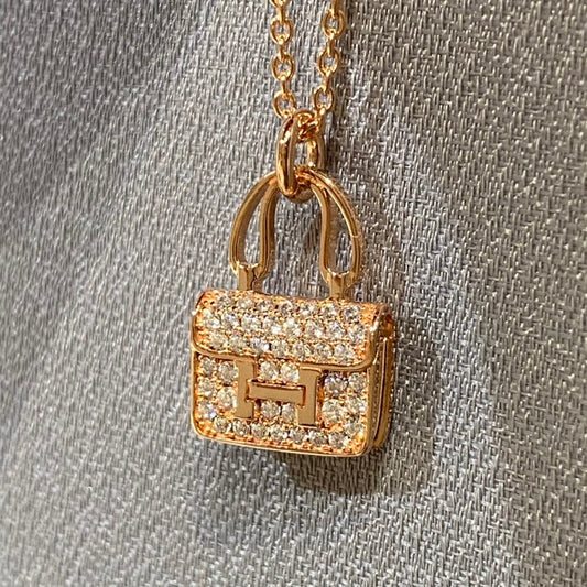 [Vicky]CONSTANCE PEDANT DIAMOND NECKLACE