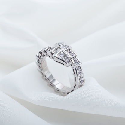 [Vicky]SERPENTI RING SILVER DIAMOND PAVED 4MM