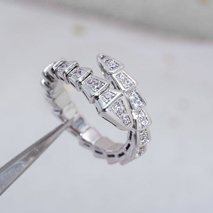 [Vicky]SERPENTI RING SILVER DIAMOND PAVED 4MM