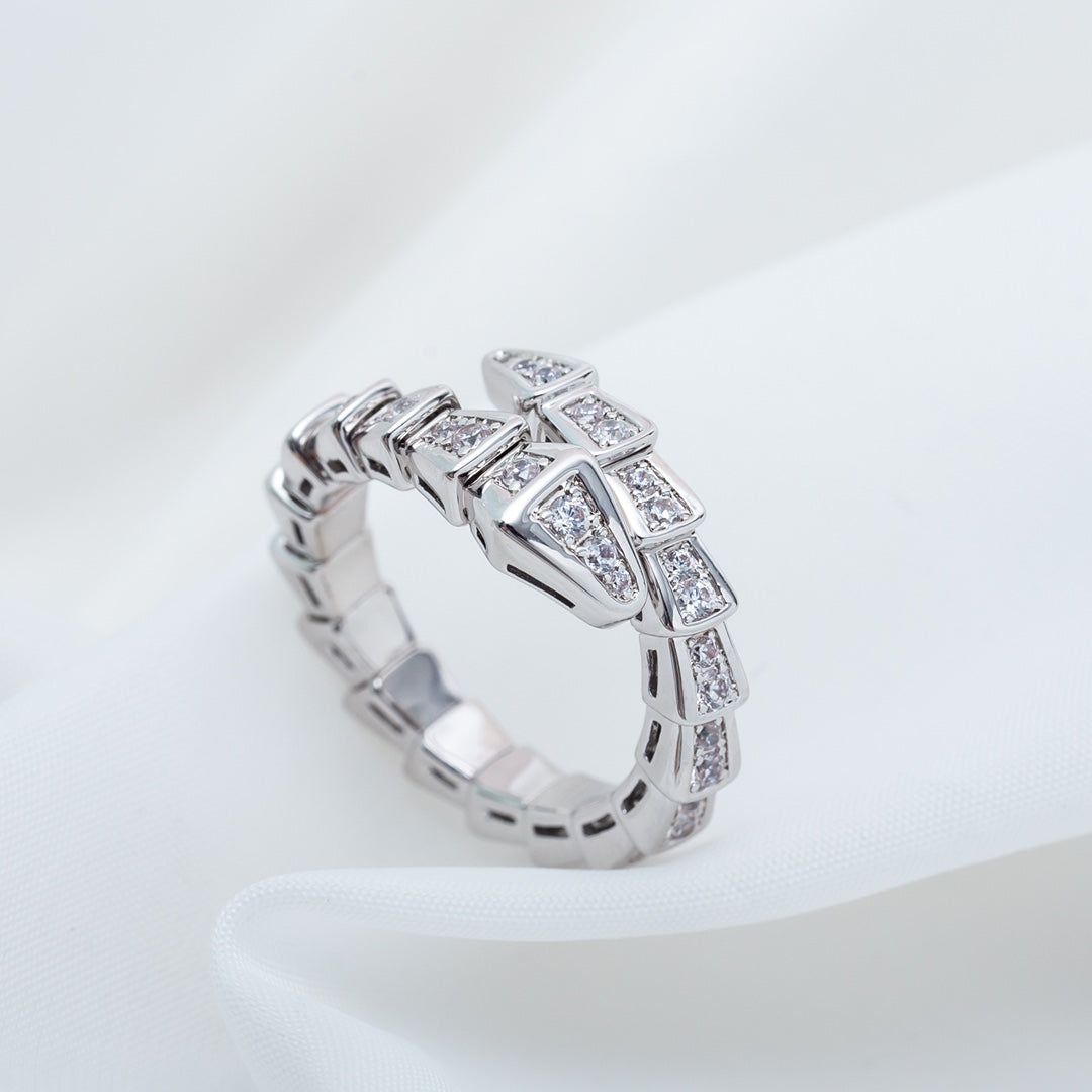 [Vicky]SERPENTI RING SILVER DIAMOND PAVED 4MM
