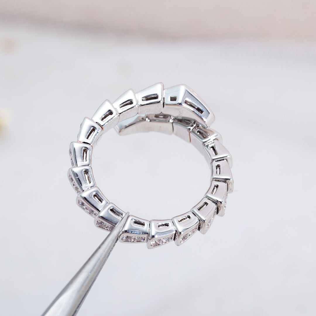 [Vicky]SERPENTI RING SILVER DIAMOND PAVED 4MM