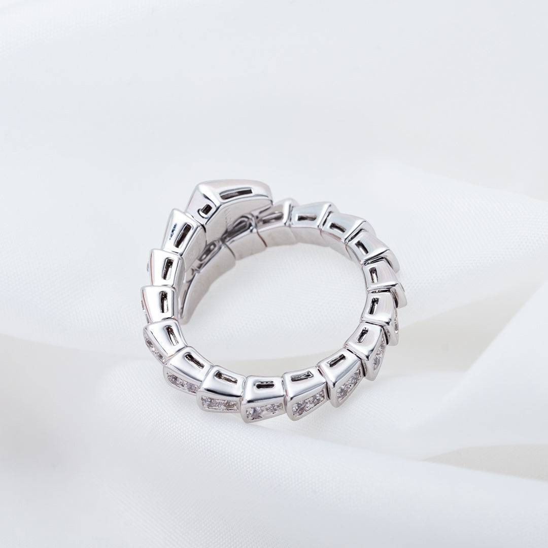 [Vicky]SERPENTI RING SILVER DIAMOND PAVED 4MM