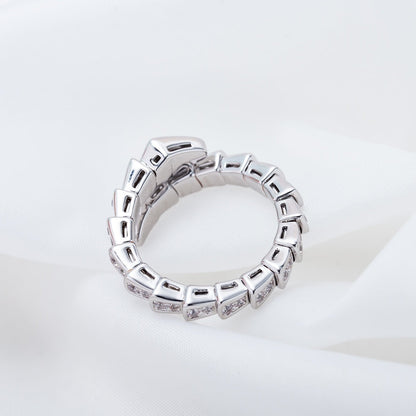 [Vicky]SERPENTI RING SILVER DIAMOND PAVED 4MM