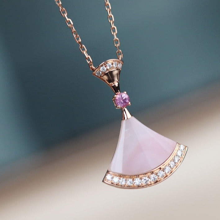 [Vicky]DREAM NECKLACE PINK MOP DIAMOND