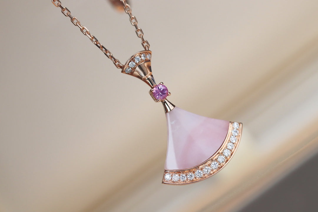 [Vicky]DREAM NECKLACE PINK MOP DIAMOND