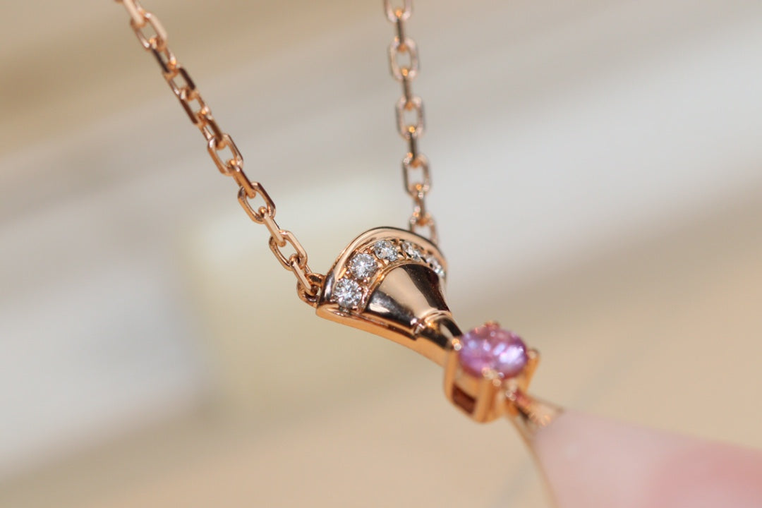 [Vicky]DREAM NECKLACE PINK MOP DIAMOND